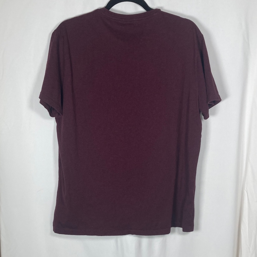 Polo by Ralph Lauren Sz L Men's Maroon V-Neck Tee Preppy Clubhouse - Picture 5 of 5